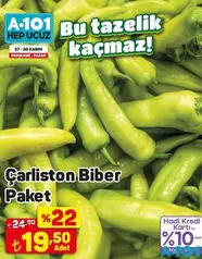ÇARLİSTON BİBER PAKET fiyat ve kampanya bilgisi